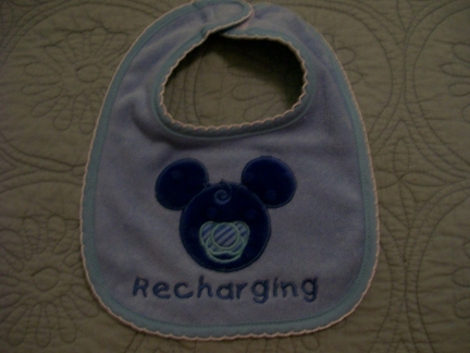 Recharging-bib, onesie, mouse,pacifier