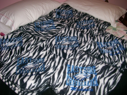 Eastside Cheer Fleece Blanket-embroidered, team, fleece, throw, gift