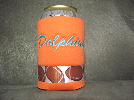 Dolphins Can Koozie-embroidered,koozie,can,Dophins,football