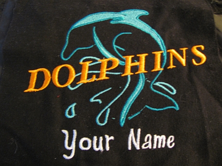 Dolphins Stadium Blanket-embroidered,stadium,blanket,Dolphins,name