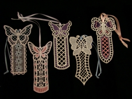 Butterfly Bookmarks-bookmark, bookmarker, lace, butterfly