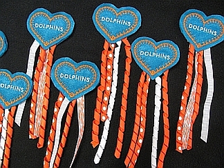 Dolphins Hair Pretties Heart-embroidered,heart,Dolphins,hair,barrette,pony-o,pin
