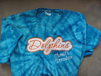 Dolphins Tie Dye T-Shirt-embroidered,tie-dye,T shirt,Dolphins