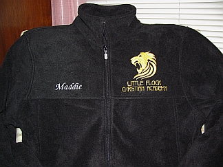 LFCA school fleece jacket-embroidered, design, school, group, 