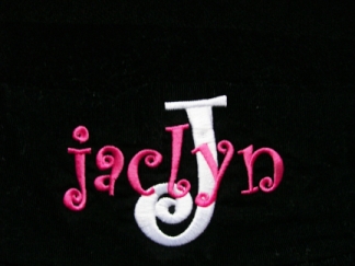Stacked Monogram - Party Time-embroidered, stacked, monogram, Party Time