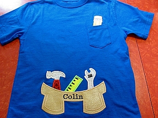 Toolbelt Shirt-T-shirt, toolbelt, kid, embroidered, name